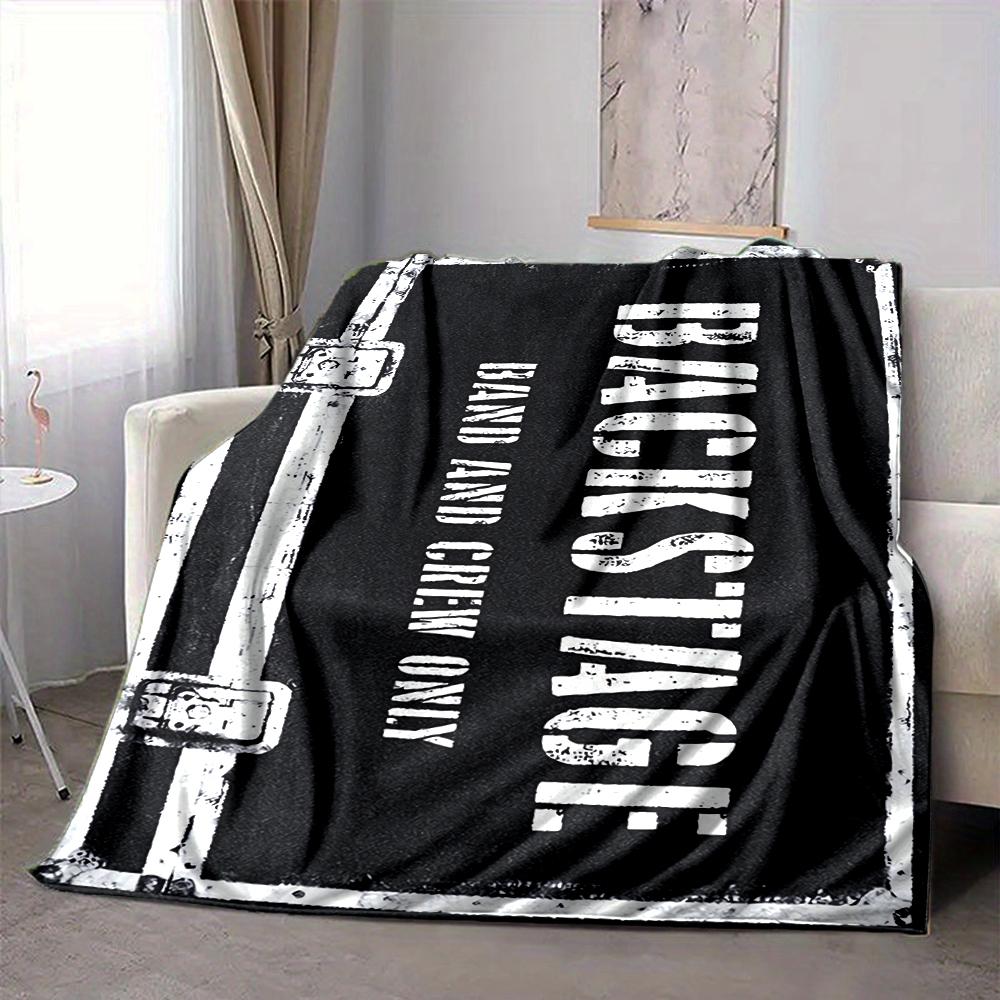 1Pc Backstage Access Forbidden Blanket Soft And Comfortable Casual Warm Camping Travel Christmas Halloween Xmas Gift M9287