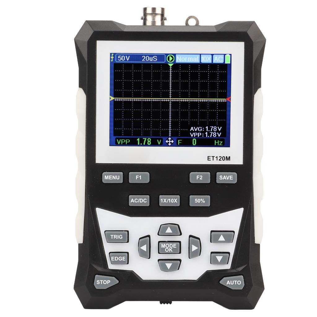 Handheld Oscilloscope 120MHz Waveform Bandwidth High Accuracy 2.4in TFT Digital Color Analog Oscilloscope Kit