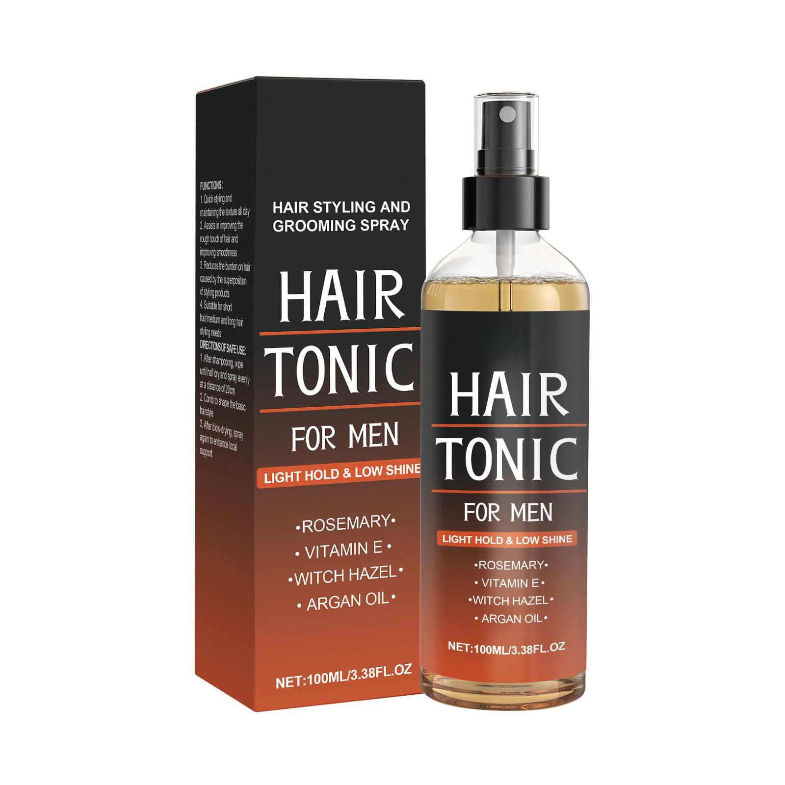 

Эластичный спрей для укладки волос Уход за волосами Два в одном, Специально разработан для мужских коротких волос без перхоти, Растительный Портативный 100 мл One Size