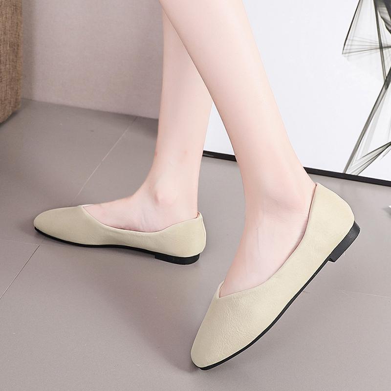 Fashion Women's Shoes 2025 High Quality Shallow Women's Flats Fashion Square Toe Daily Flats Women Hot Sale Plus Size Flat Low Heels