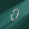 12 Birthstone 925 Sterling Silver Women's Zircon Ring - Elegant Red Book Style Jewelry, Perfect Birthday Gift