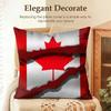 Canada Canadian Flag CA Leaf Cushion Cover Natural Linen Organic Fabric DoubleSided Printing Sofa Home Decor Gift Pillow Case
