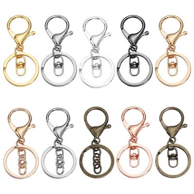 5Pcs/lot Key Chain Swivel Snap Hooks With Key Rings 65mm Lobster Clasp Key Chain Keyrings for Keychain Jewelry Making Accessory