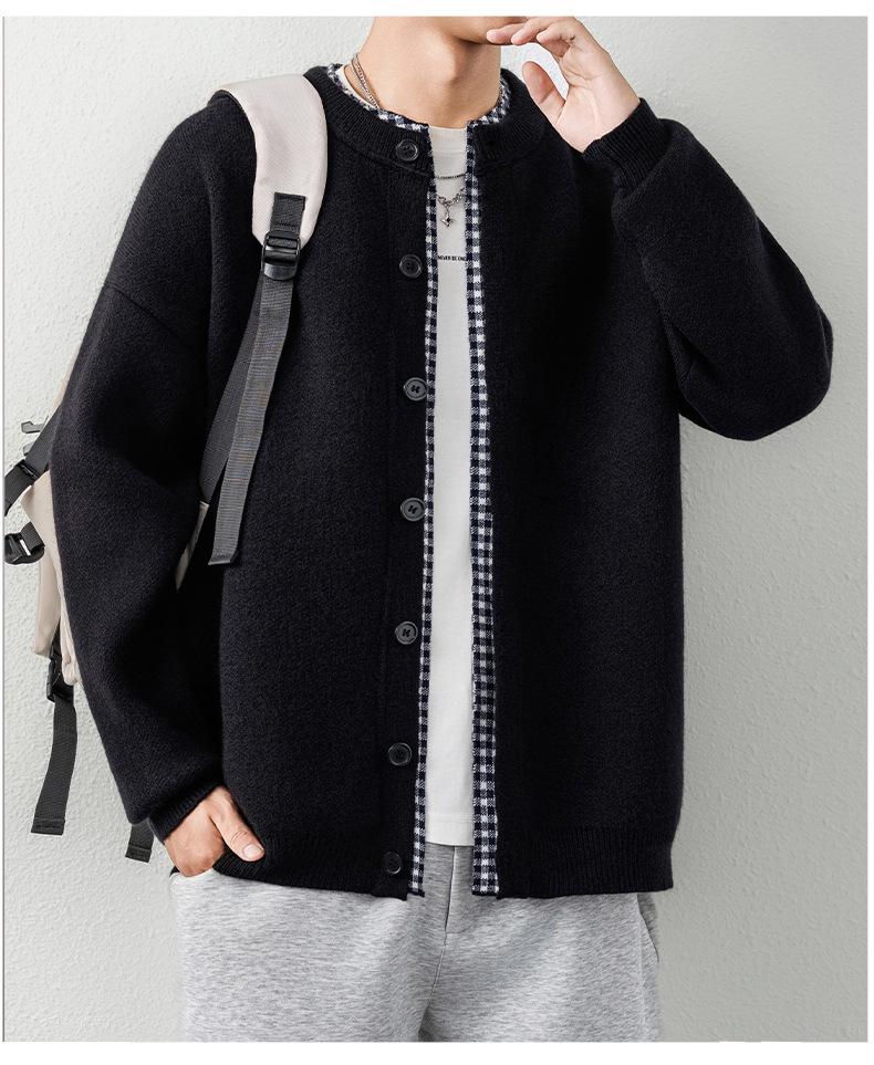 Men's Retro Autumn/Winter Button Cardigan – Trendy High-End Knitwear