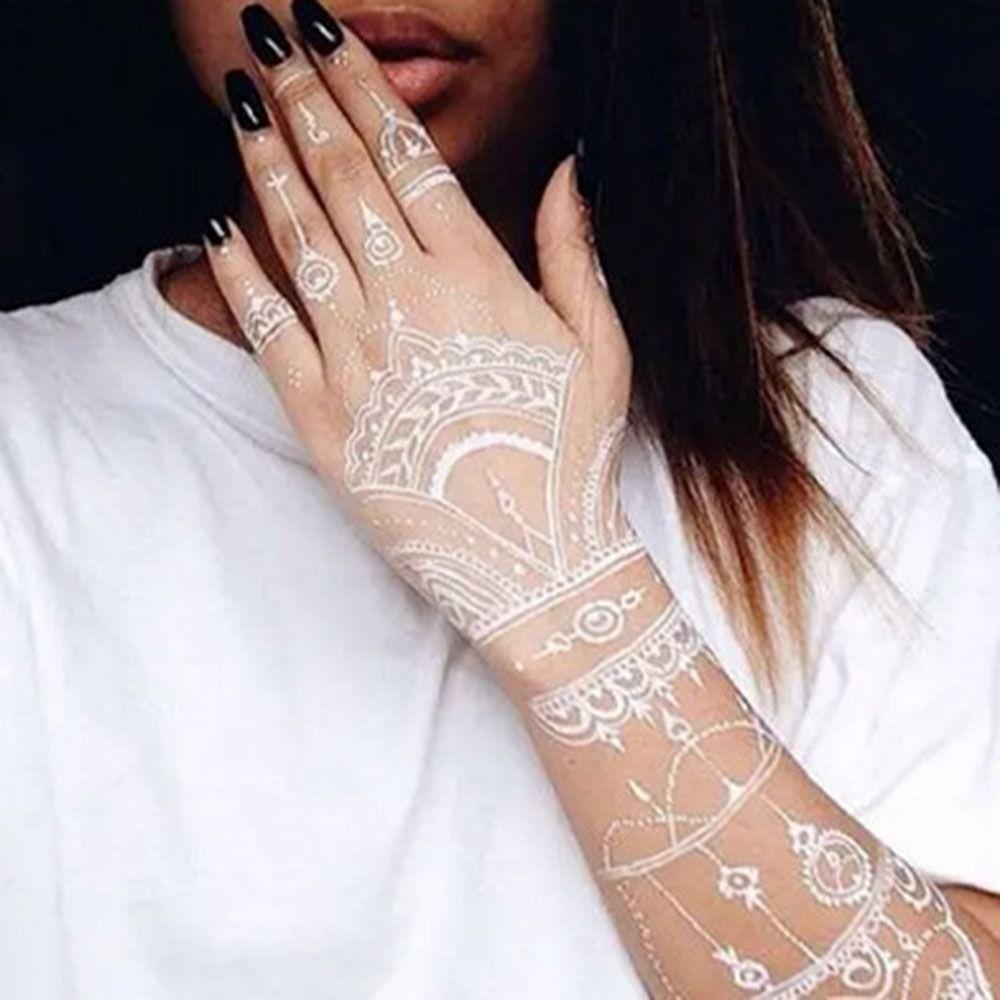 Falsches Henna Temporäres Tattoo Wasserübertragungs-Abziehbilder Körperkunst-Aufkleber Finger Hand Beine Arm