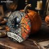Happy Halloween Wooden Sign with Black Spider Pattern - Unique Figurine Ornaments - Ideal for Front Door, Yard, Porch, Room Decor