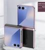 Electroplated Hard PC Folding Case For Samsung Galaxy Z FLIP 8 7 FE 6 5 4 3 Flip8 5G Plating Bumper Clear Cover