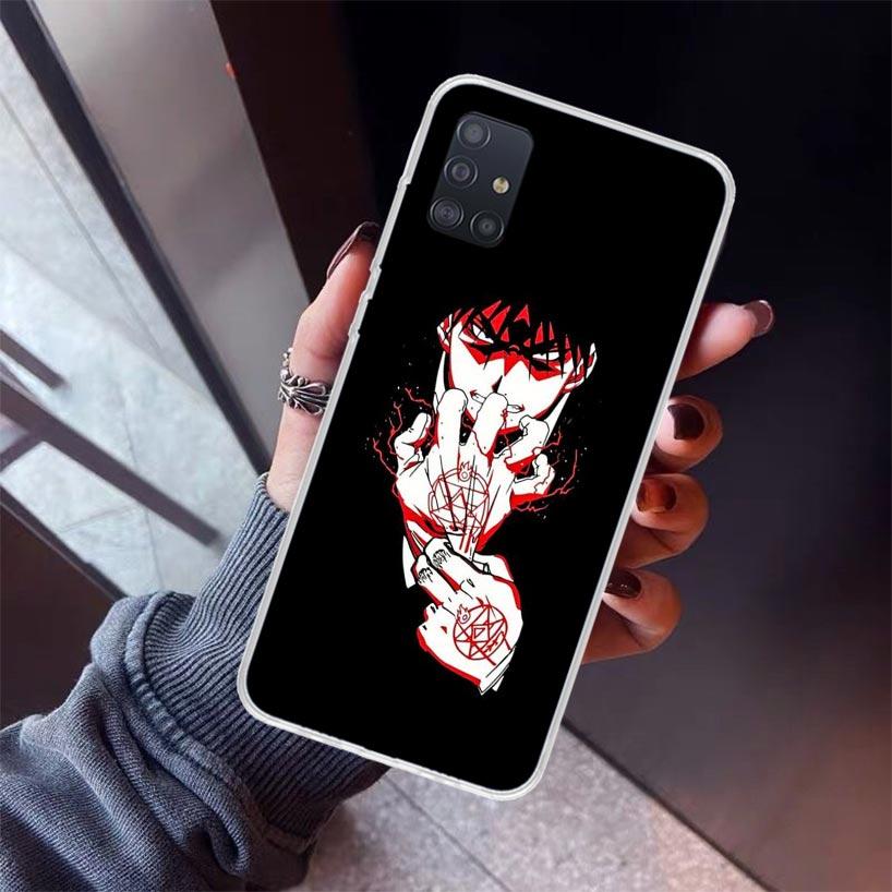F-Fullmetal Alchemist Anime Phone Case For Samsung Galaxy A12 A52S A42 A32 A22 A51 A50 Note 20 Ultra 10 S10 Plus A71 A70 A31 A30