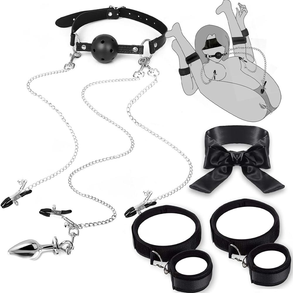 Metal Anal Hook  Sex Toys Neck Chain Butt Plug Bondage Adult Collars Prostage Massager  Slave Toys Chastity Sex Shop