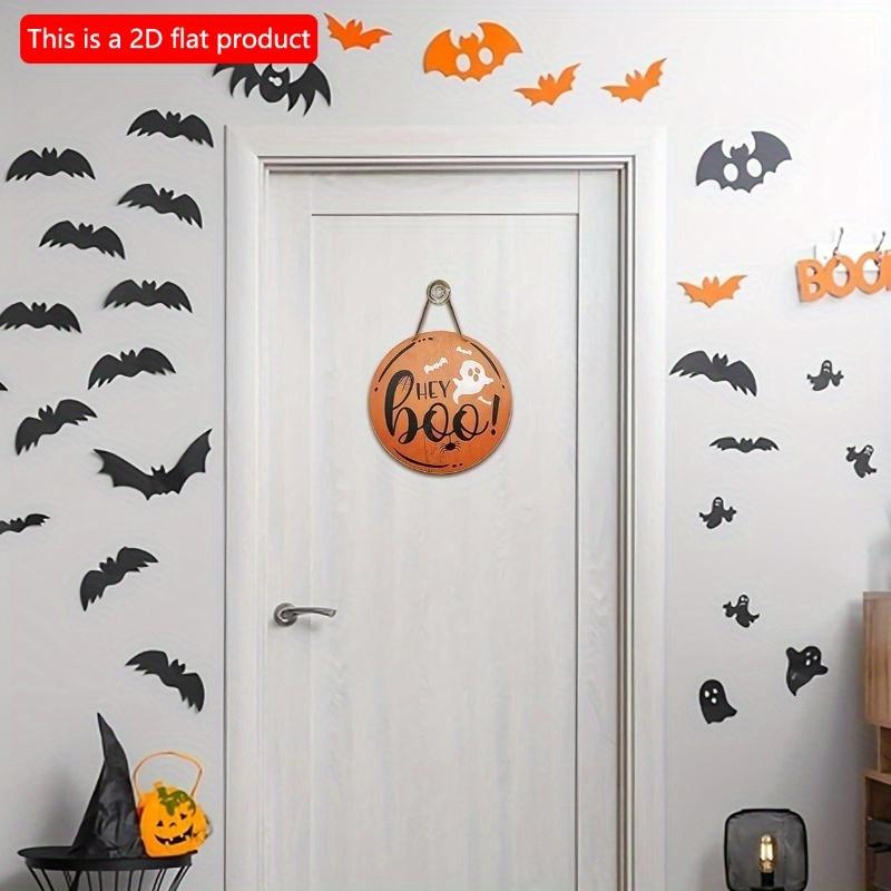 2d Flat 20*20cm, Halloween Home Decoration, Halloween Wooden Circular Logo, Creative Decoration, for Home, Club, Garden, Bedroom, Bar Decor.