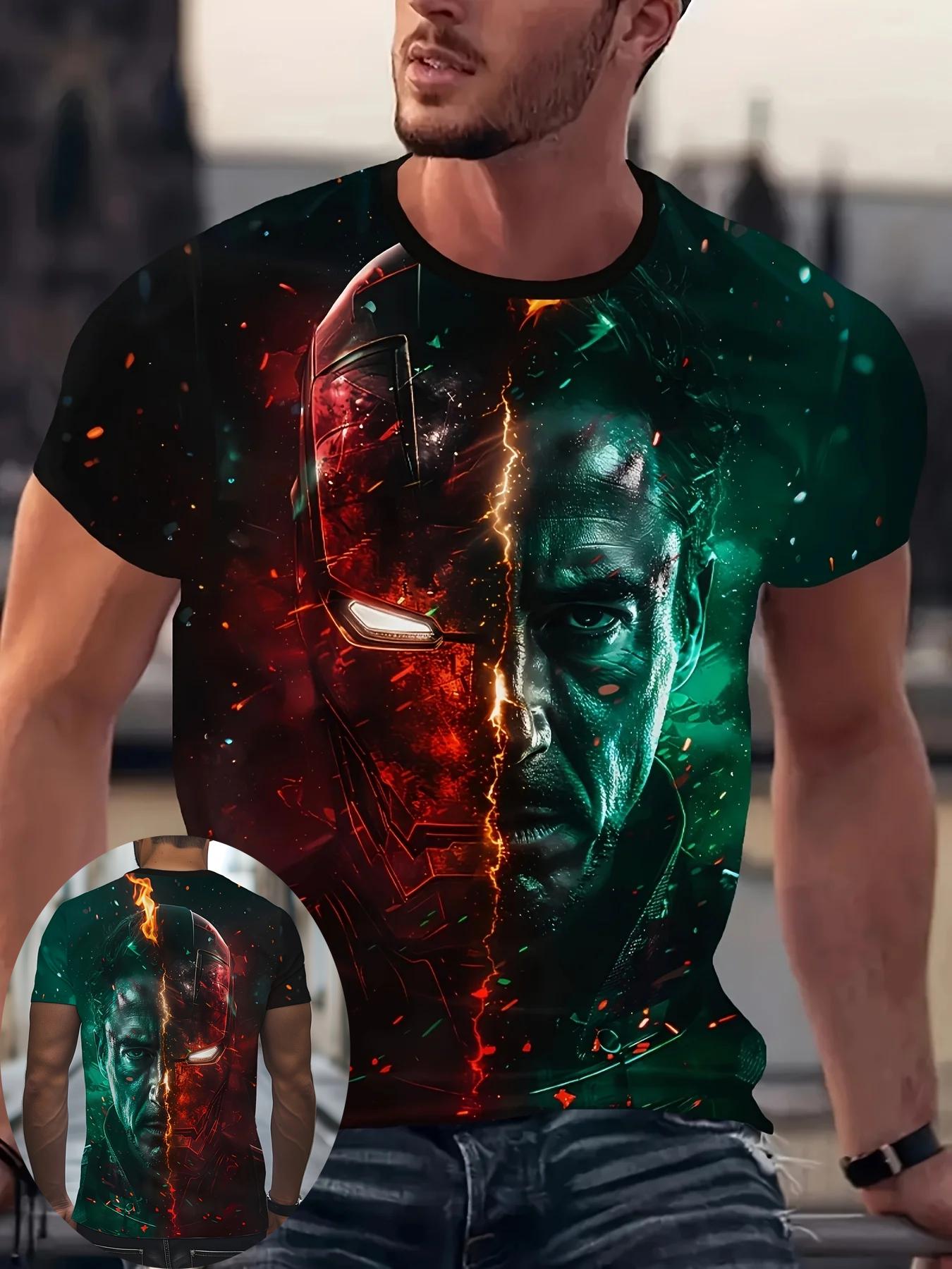 Edition Iron Man Pattern Men s Summer Superhero Fan Clothing 3D Printed Superhero Anime T-Shirt M