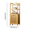 Laundry Hamper Dirty Clothes Storage Basket Pull-Out Floor Stand Bathroom Storage Shelf Cabinet Multi-function Laundry Basket