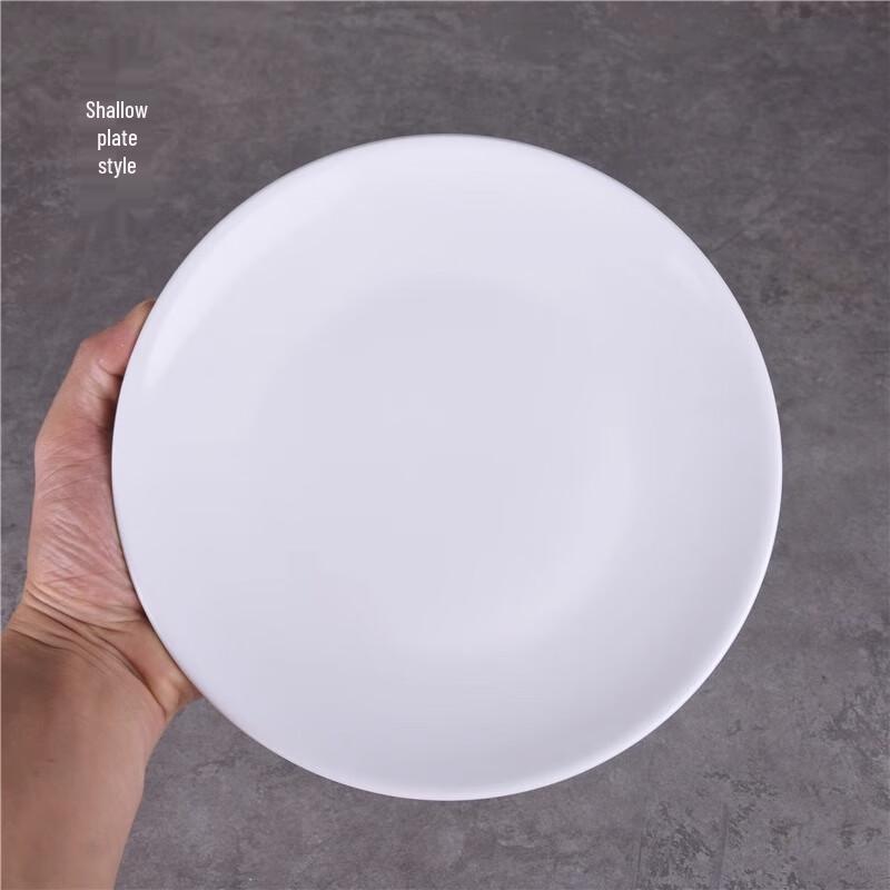 White Ceramic Round Dinner Plate