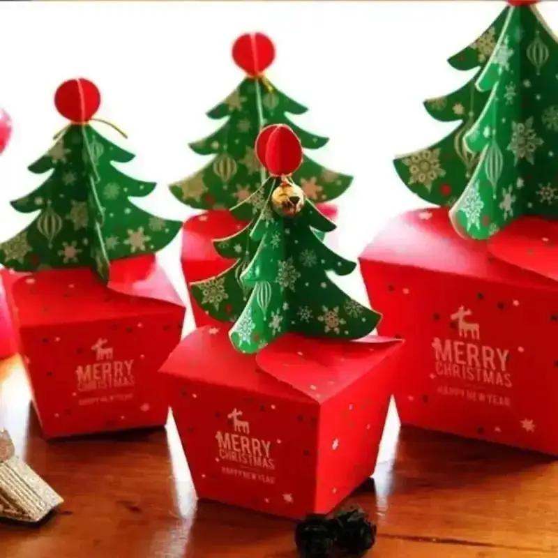 20Pcs Christmas Candy Box Christmas Gift Packaging Box Children's Gift Candy Christmas Packaging Box Wedding Guest Gift Box