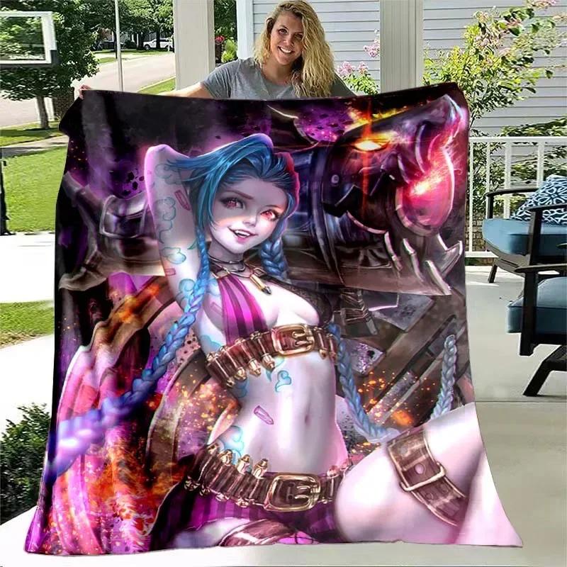 Jinx Arcane: League of Legends Cooling Blanket Lightweight Comfortable Soft Breathable Ultra Warm Blanket Bedding Travel Bedding