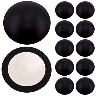 Door Bumpers Self-Adhesive Door Stopper For Walls Black 10 Pcs Flexible
