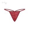 Guiruo Dame Satin Thong - Sexy, Lav midje, Tynn stropp, Ensfarvede truser P28
