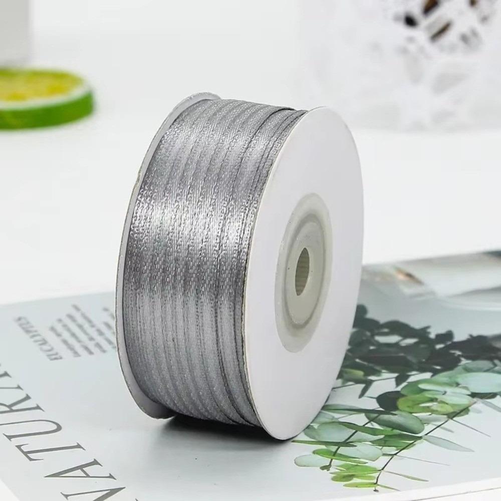 DIY Gift Wrapping Double Sided Satin Ribbon Handmade Bows Bridal Bouquets Bouquet Ribbons Colorful 3MM Width Solid Satin Ribbons