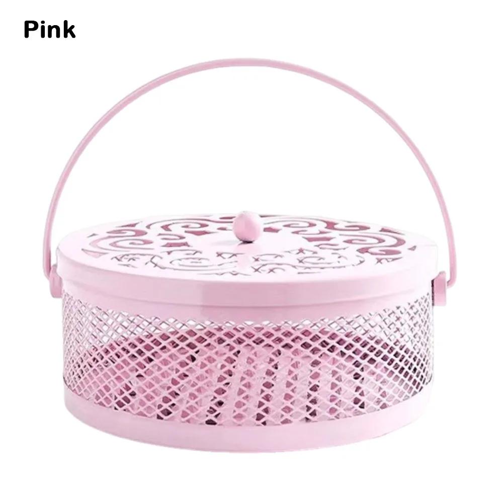 Держатель для спирали от комаров, подставка, крышка, подставка для благовоний из сандалового дерева, противопожарный, от комаров, держатель-репеллент от комаров розовый