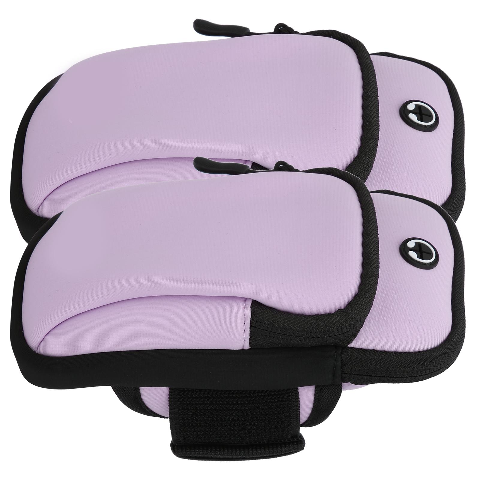 

2 шт. Водонепроницаемая тканевая сумка на руку для мобильного телефона с карманом для альпинизма, фитнеса, бега, йогиФиолетовый