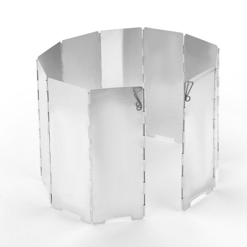 Super Lightweight Portable 10-Piece Folding Windscreen for Outdoor Gas Stoves