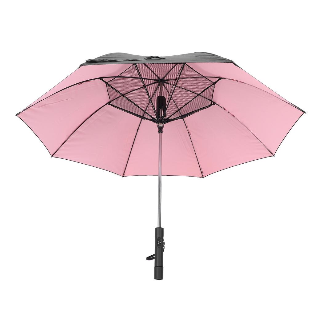 Portable Umbrella with Fan USB Rechargeable 2600mAh Power Bank Sun and Rain Umbrella Folding Compact Umbrella for Hot