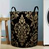 Baroque-style Basket / Round with Handles / Spacious Foldable Design, Multi-purpose Storage Bin, Large-capacity, Laundry Hamper, Bedroom Laundry Room 