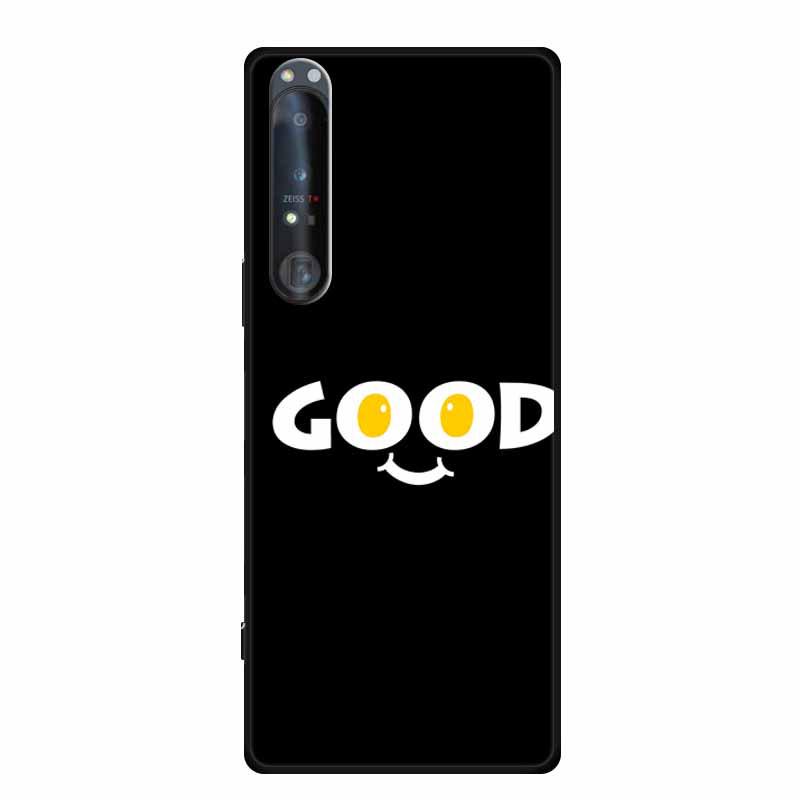 Simple Color Painted TPU Soft Shell Phone Case with Hollow Design for Sony 1 IV