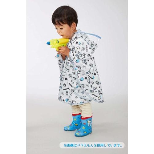 Skater Rain Poncho Raincoat for Children Dinosaur Picture Suitable Height 80-100cm Rapo2-a