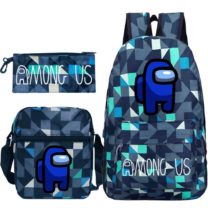 Game Merchandise Printed Schoolbag Three-Piece Backpack Set