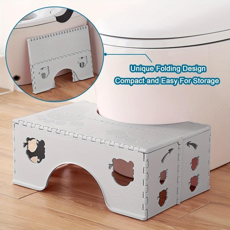 Durable Foldable Toilet Stool Thickened Non-Slip Children's Toilet Stool Space-Saving Anti Curling Leg Bathroom Foot Stool Elder