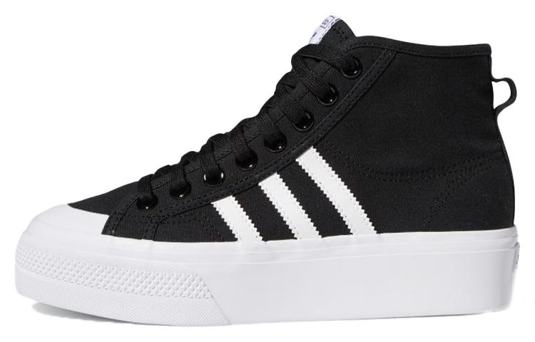 Nizza Wmns Adidas Originals Platform Mid  Core Black White  Women s FY2783 36