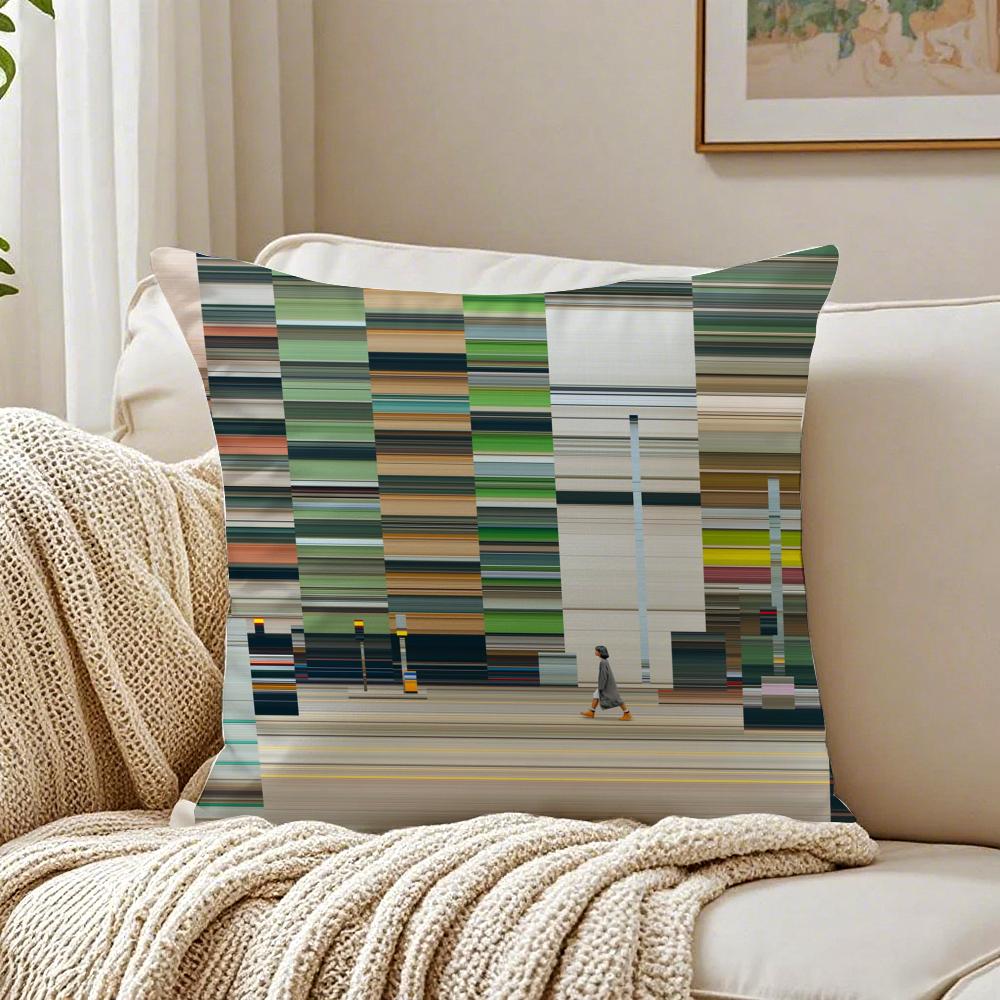 Abstract World Premium Printing Cushion Cover Pillowcase Antidustmite living Room Sofa Decor Cushion Room