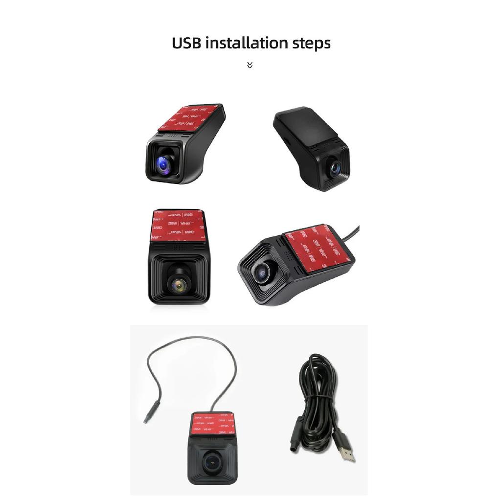 USB Full HD 1080P Dash Cam ADAS Car DVR Dashcam DVRs Video USB TF Card 32G 64G Auto Recorder for Android Player DVD