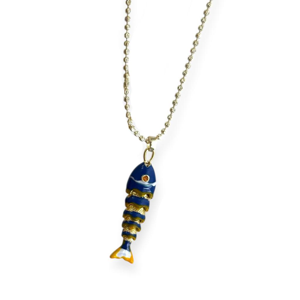 Stilvolle Fisch-Halskette mit Meeresmotiv, Benutzerfreundliche Kupfer-Schlüsselbein-Kette, Schmuck für den täglichen Gebrauch, Mehrere Farboptionen