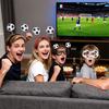 Football Headband with 3D Football Patch Anti-Slip Comfortable Hair Hoop for Adults
