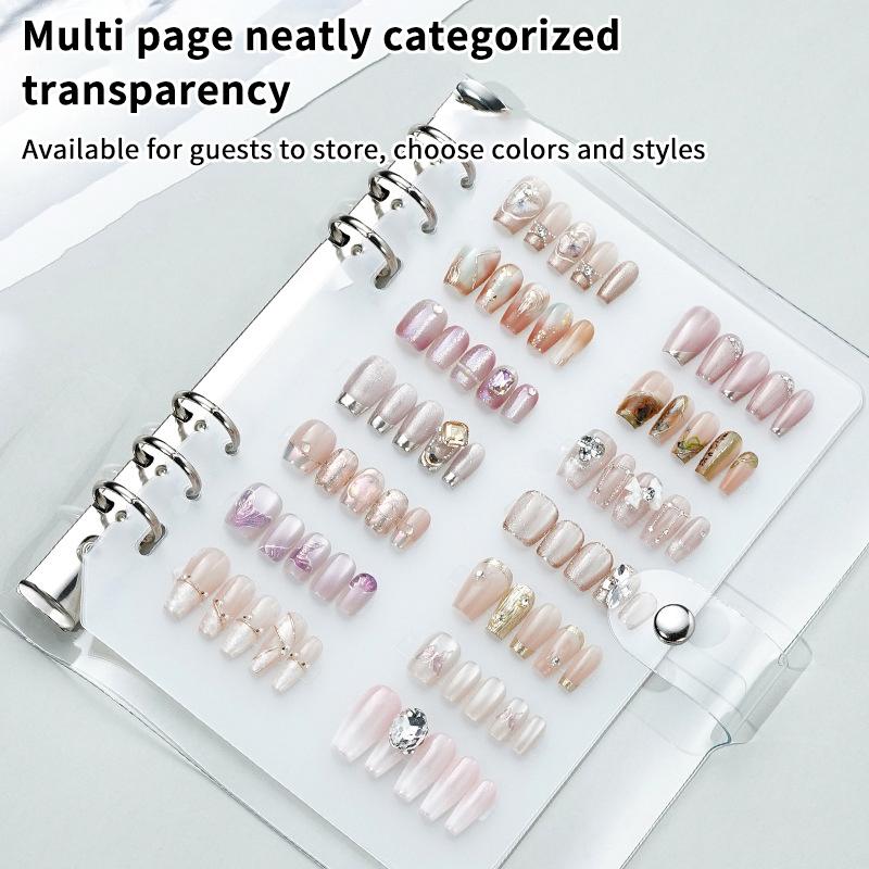 Nail Art Piece Storage Book Large Capacity Exhibition Photo Album Card Clip Display Board Diy Simple Album Storage Book