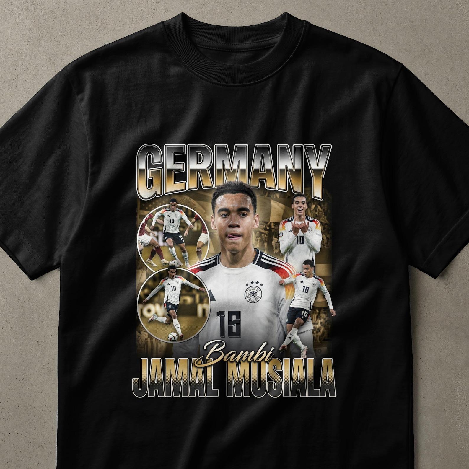 Jamal Musiala Fan T-Shirt, German Soccer Player Tribute Tee, Football Fan Apparel Gift, Unisex Sports Fan Shirt, Musiala Germany Shirt S