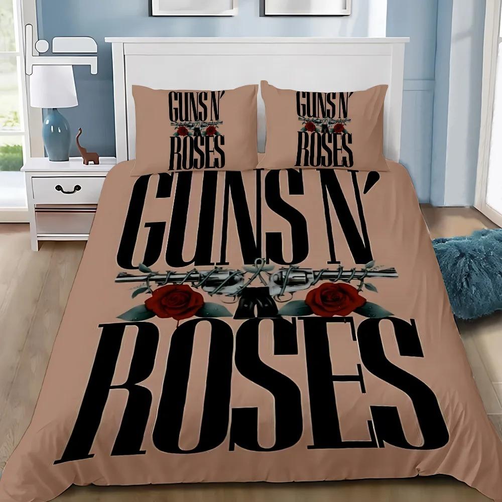 

Duvet Cover Pillowcase Bedding Set Hot Band G-Guns N R-Roses Adult Boy Girl Bedroom Decoration Children Single Double Large Size EU single(135x200cm)