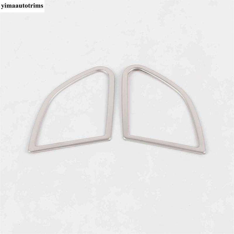 Car Pillar A Audio Speaker Frame Decoration Cover Trim For VOLVO XC60 2012 - 2017 Silver Stainless Steel Accessories Interior