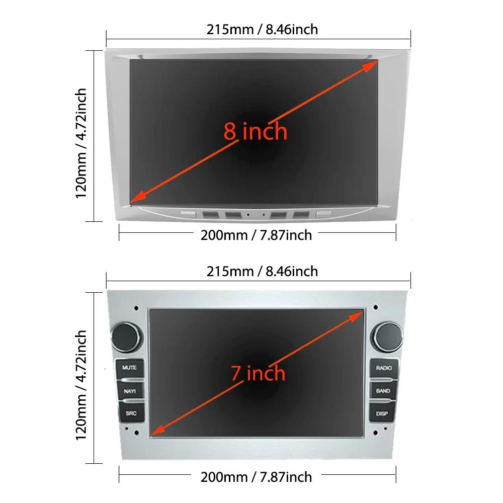 Radio Android Apple CarPlay de 8 inchi pentru Opel Astra HJ Vectra Vauxhall Antara Zafira Corsa CD Vivaro Meriva Veda Car Multimedia