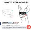 Hundebrille für kleinen Hund Hündchen-Brille mit verstellbaren Riemen Anti-UV Hunde-Sonnenbrille Winddichter Augenschutz