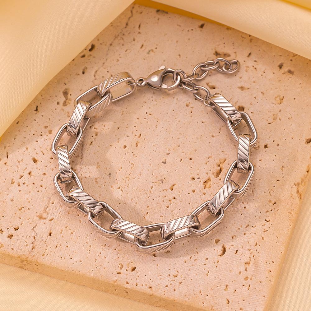 Personalized hip hop ins style accessories trend twill men's and women's bracelets
