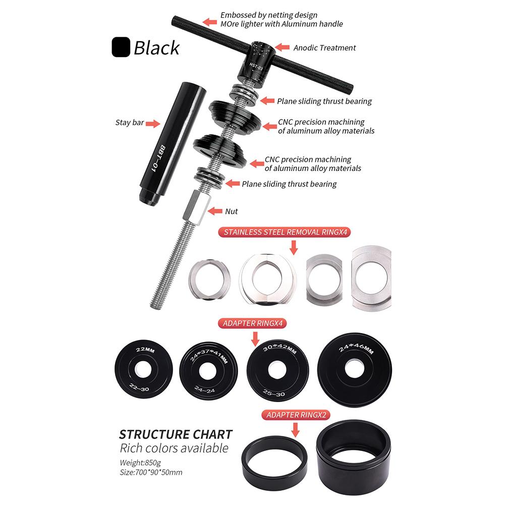 Bicycle Bottom Bracket Bearing Install Removal Tools Headset Press-in Tool Road Bike