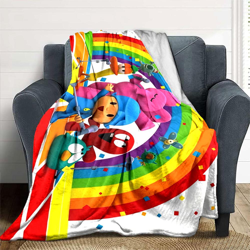 Pocoyo Blanket Durable Comfort Perfect for Seaside Livingroom Chair Four Seasons Universal Modern Style Perfect Gift for Relatives and Friends