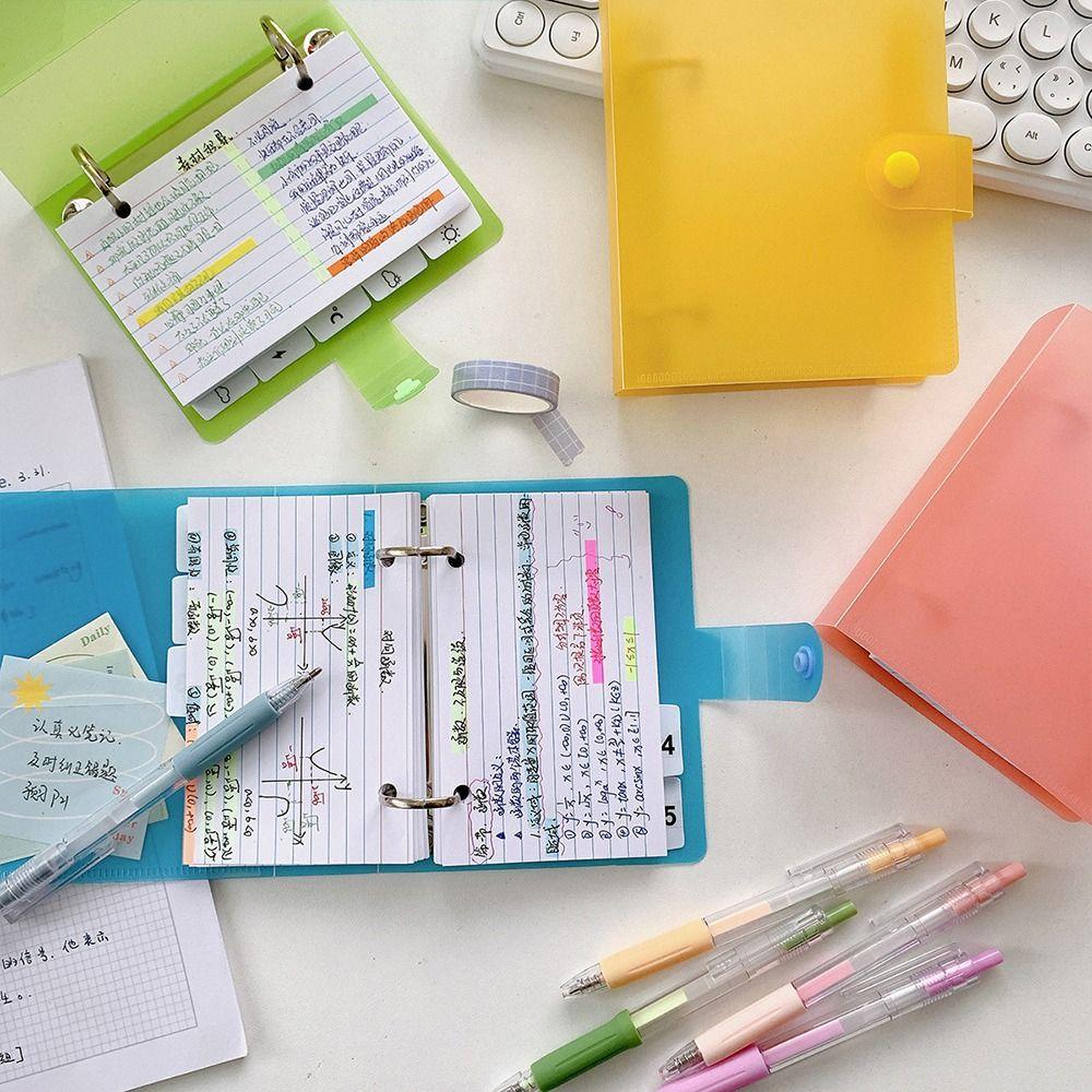 Double Hole Loose-leaf Notebook Horizontal Line Index Stickers Creative Journal Planner Students