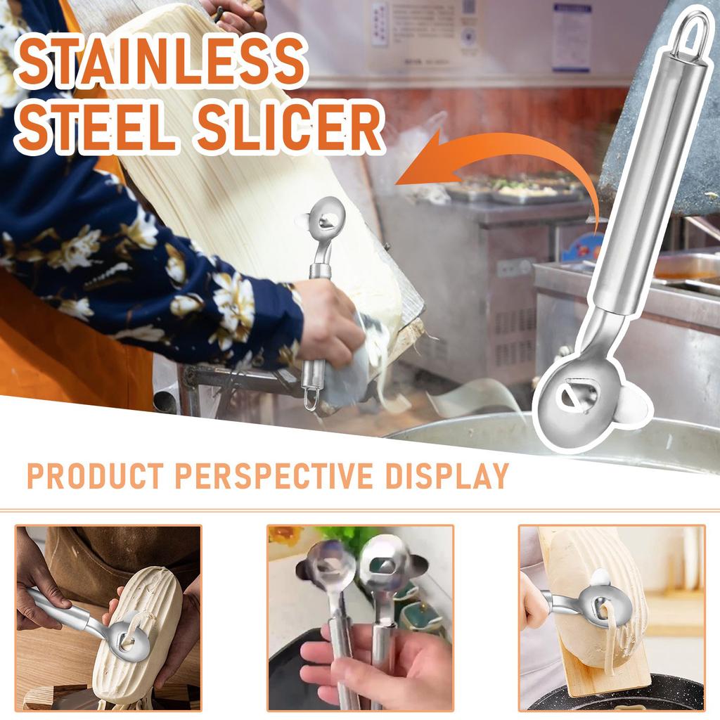 Stainless Steel Ice Cream Scoop with Ergonomic Handle and Hanging Loop for Kitchen Use Durable Design