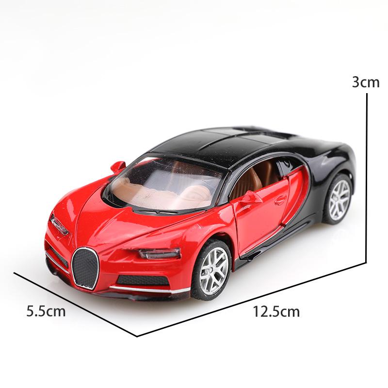 (Bagged) 1:36 Fabric Chiron, die-cast model car, simulated supercar, children s die-cast car, boy s toy model