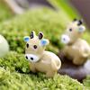4 PCS New Cow Animals Fairy Garden Miniatures Mini Gnomes Moss Terrariums Resin Crafts Figurines