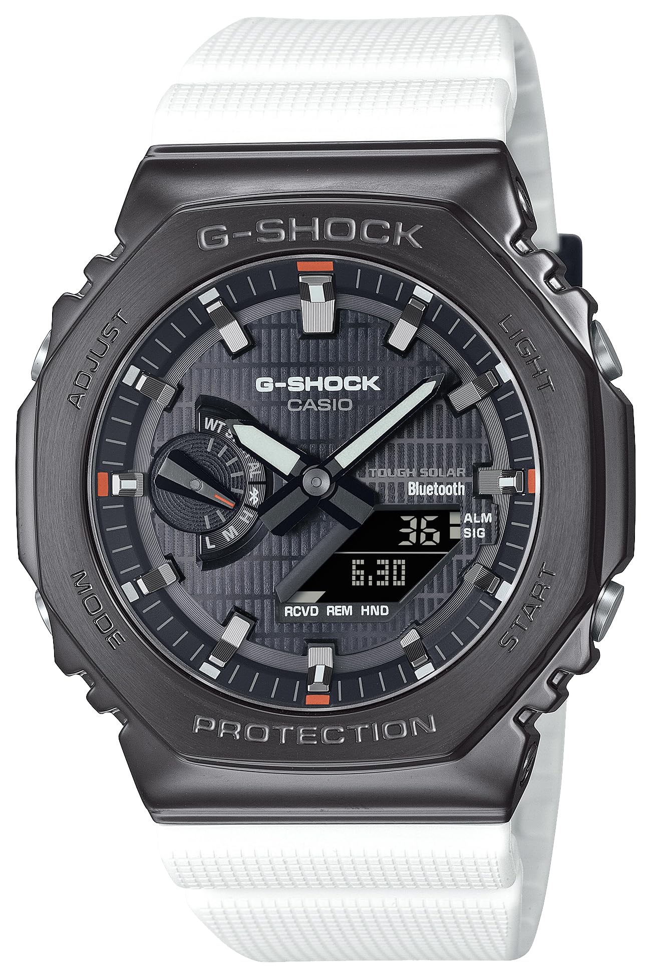 

Watch Equipped with Tough Uses environmentally friendly White [Casio] G-Shock [] Bluetooth, Solar, materials, GBM-2100B-7AJF, Men s,